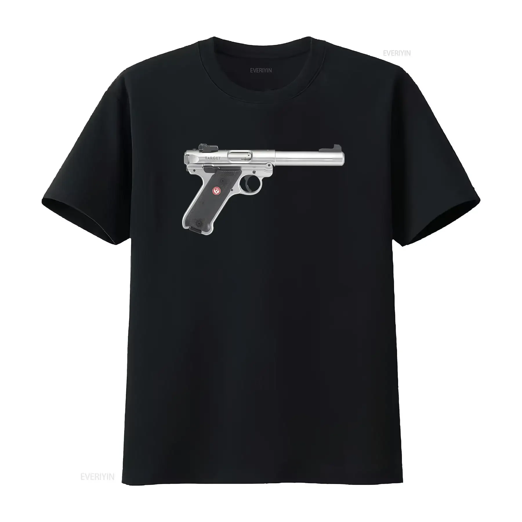 Ruger Mark IV Pistol Design Cool Texture T Shirt for Men vintage Washed Casual graphic Versatile Slightly Breathable
