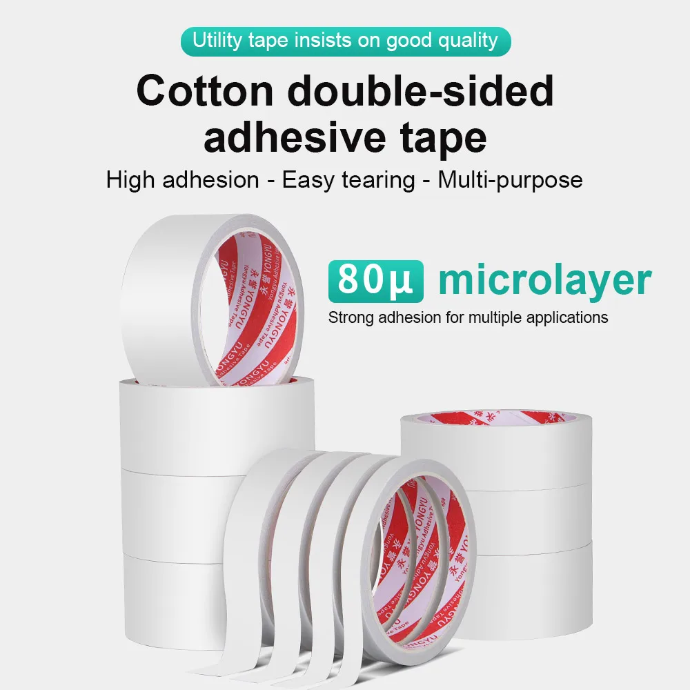 Ordinary Double-Sided Adhesive Tape White Heat-Resistant And Anti Rebound Strong Adhesive Film Switch For Daily Office Use
