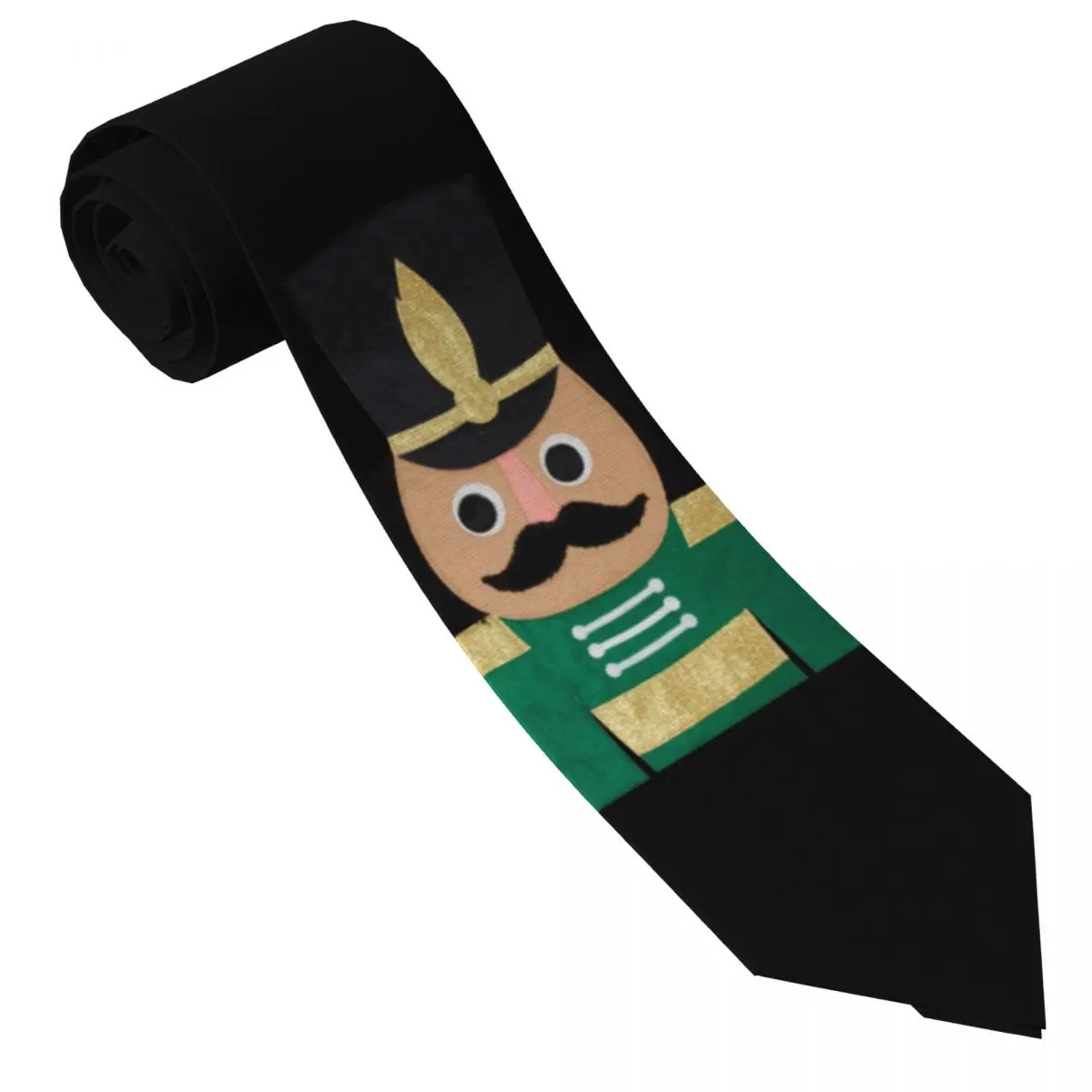 Custom Christmas Nutcracker Cartoon Soldier Toy Necktie Men Mens Suit Tie For Thanksgiving Day