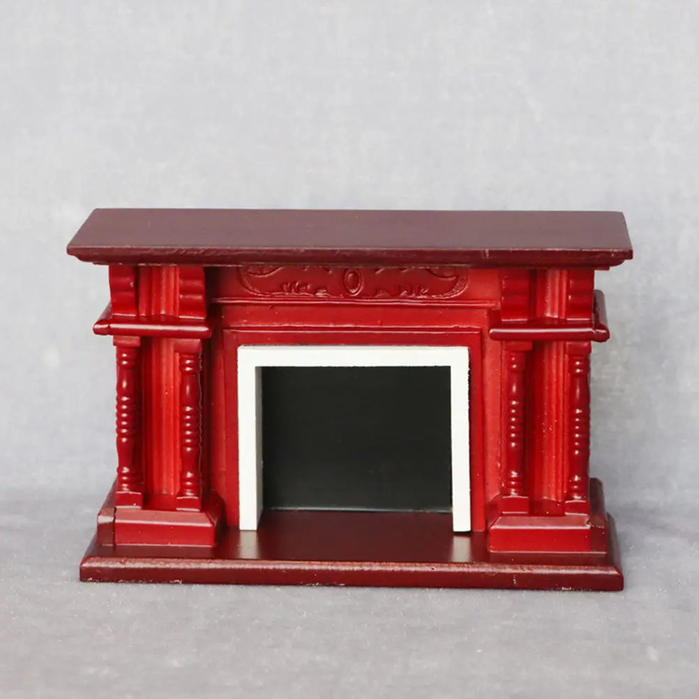 

1Pcs Wooden Mini Fireplace for Dollhouse Decorative Living Room Accent Compact Stereo Design Kids Creative Home Art Display
