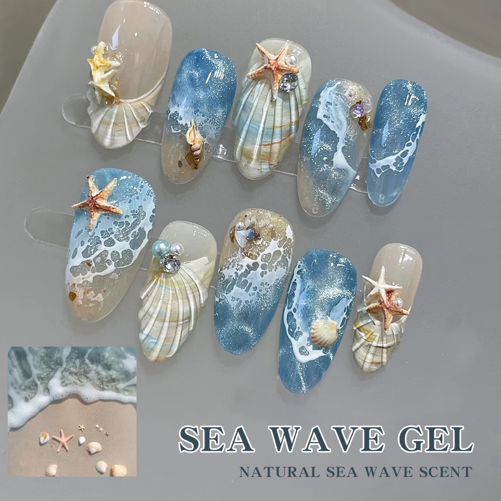 Vendeeni, 10 colores/juego, efecto de onda de mar, acuarela, flor, esmalte de uñas en Gel, pintura de tinta LED UV, manicura, esmalte de uñas sin TPO/HEMA