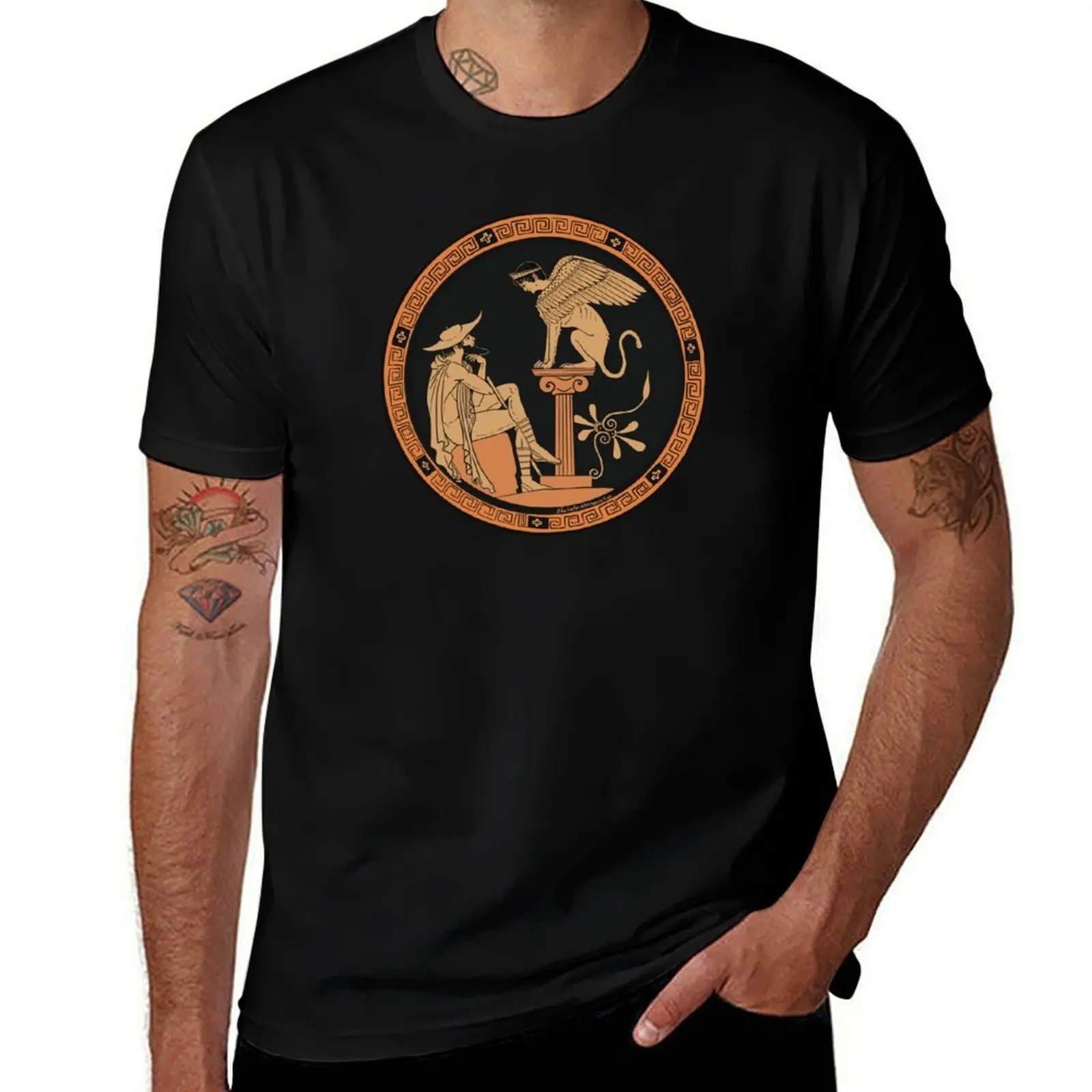 

Oedipus and the Sphinx T-Shirt cotton t shirt pack men t shirt cotton 100% T-Shirt