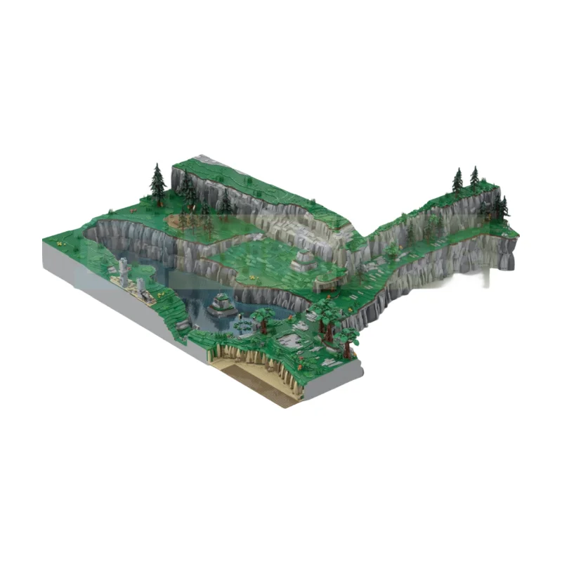 

Fantasy Game Scene MOC Building Blocks Zelda Style Hyrule Landscape Model Assembly Bricks Kit Gift