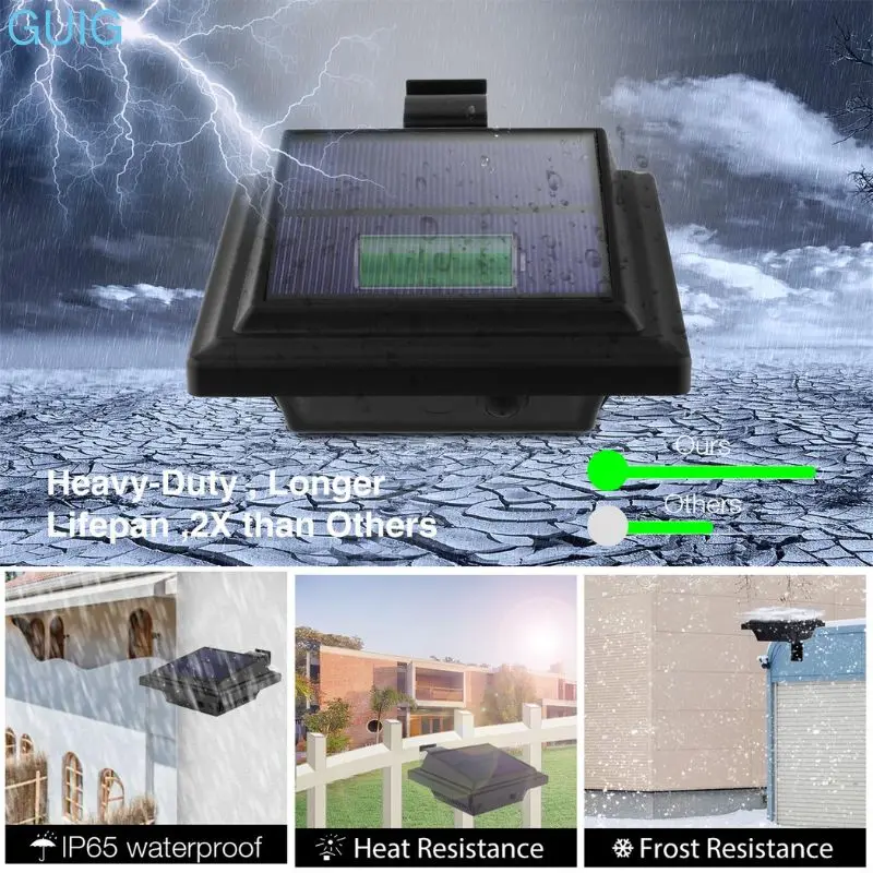 40 مصباح ليد الاستشعار مصابيح الطاقة الشمسية الطاقة الشمسية مزراب ضوء حديقة الشمسية الإضاءة في الهواء الطلق سياج الأمن أضواء الجدار ساحة #3