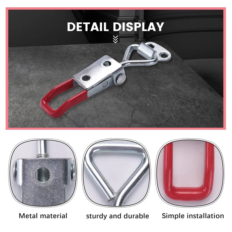 A11E-20 Pack Adjustable Toggle Latch Clamp 4001, 330 Lbs Holding Capacity, Heavy Duty Quick Release Pull Latch Toggle Clamp