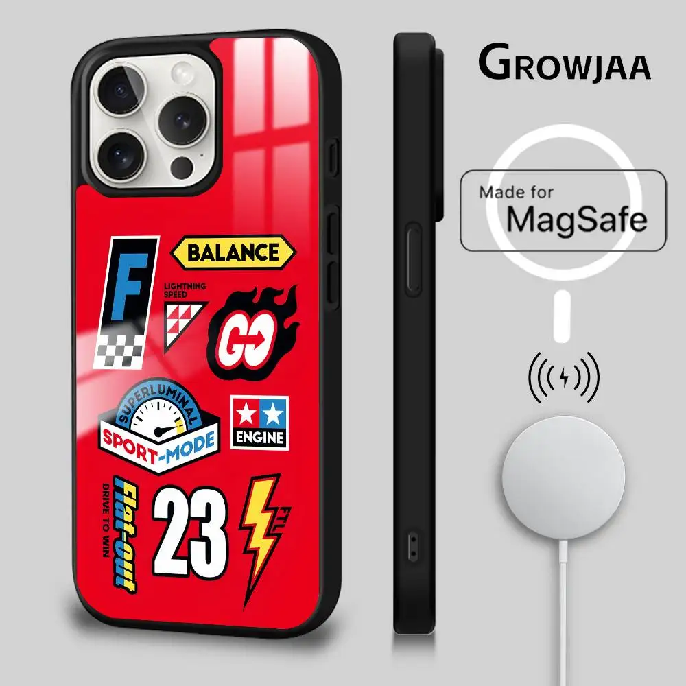 

Cool Sport Car Racing phone case for iPhone 17 16 15 14 13 12 11 Pro Max Plus Mini Magsafe Magnetic Wireless Mirror Funda