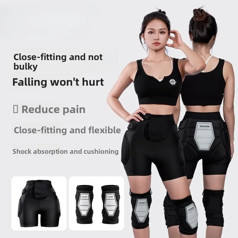 Original Anti-drop Hip Pad Set, Skateboard Riding and Skiing Professional Inner Pants Knee Cover