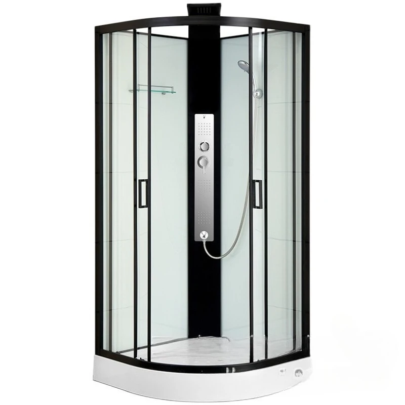 

The whole shower room is arc-shaped and integrated dry and wet separation