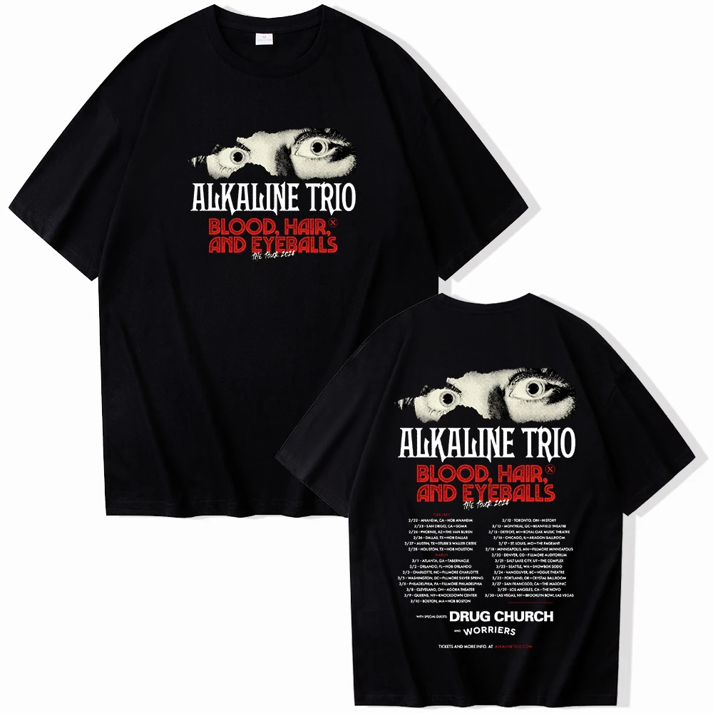 

Alkaline Trio Tour 2024 Summer T-Shirts Unisex Harajuku O-Neck Short Sleeve Shirts Music