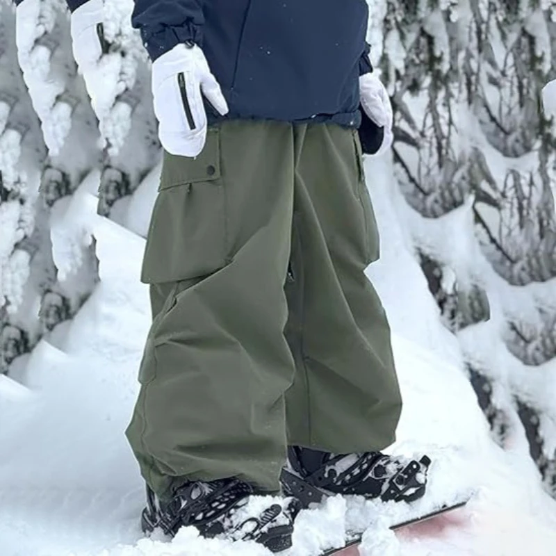 2026 Women Men Ski Pants Snowboard Pant Super Baggy Snowboarding Loose Snow Sports Insulation Waterproof Windproof Outdoor