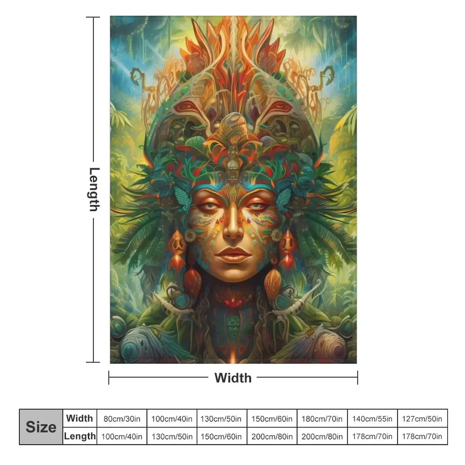 Sacred Ayahuasca Vision Throw Blanket couch cozy soft plush fuzzy picnic outdoor blanket
