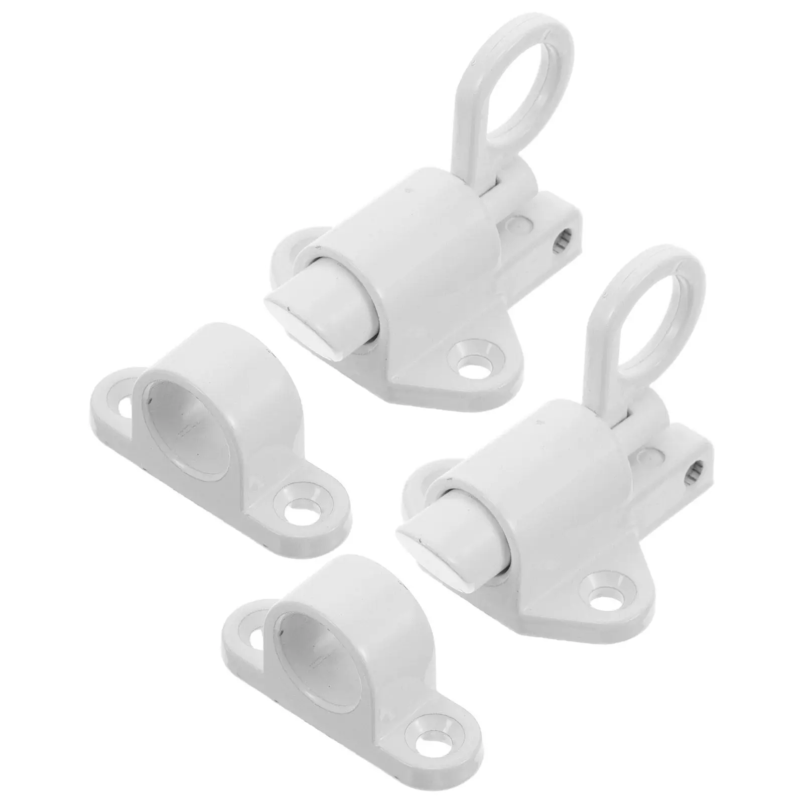 1Pair Self-Locking Aluminum Alloy Door Window Latch Easy Install Spring Bolt Security Lock for Multiple Settings