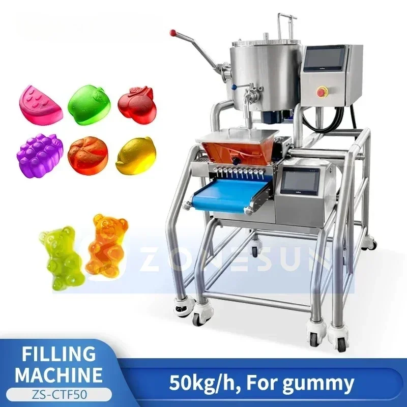 

Gummy Candy Making Machine Gummy Depositor Machine Paste Chocolate Filling Machine Production ZS-CTF50