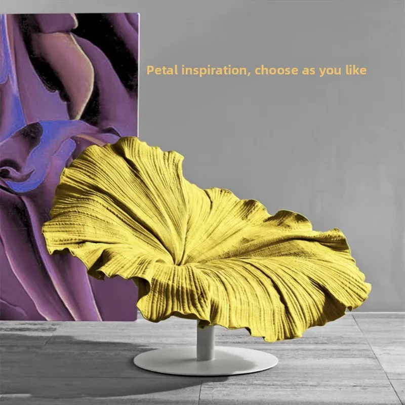 

Designer Creative Personality Art Modeling Petal Chair Leisure Fan Model Room Special-shaped Lotus Leaf
