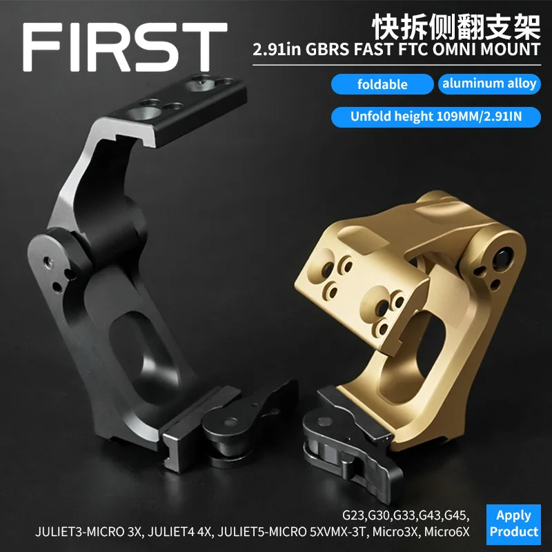 Tactical UN 2.91 Height Mount GBRS Flip Folding Optics Mount Bracket For G20 G30 G33 G43 Quick Release Sight Base Accessories