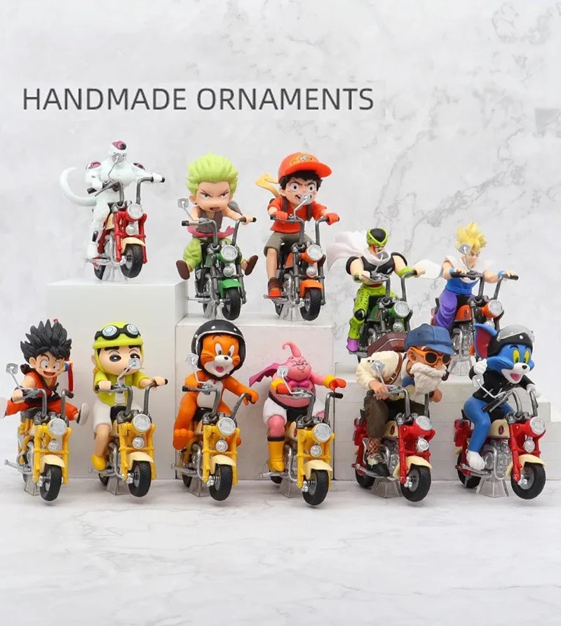 11 verschiedene Dragon Ball Z Motorrad-Figuren aus PVC, Goku, Frieza, Cell, Roshi, für Kinder und Sammler – Detail 1