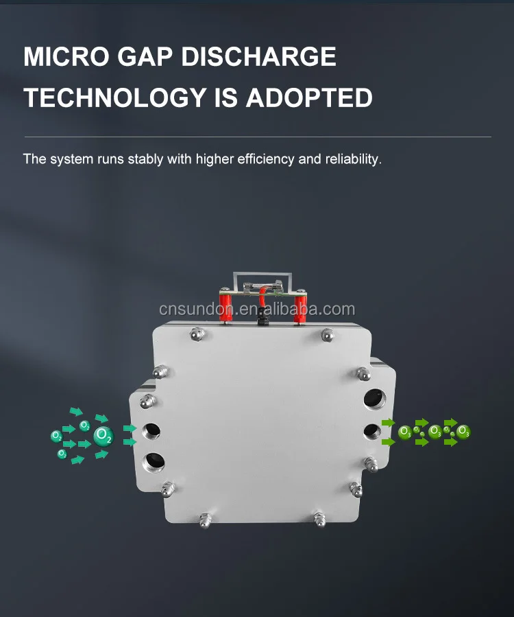 أو معالجة مياه الصرف الصحي وبركة السمك 100G مولد الأوزون العلوي f