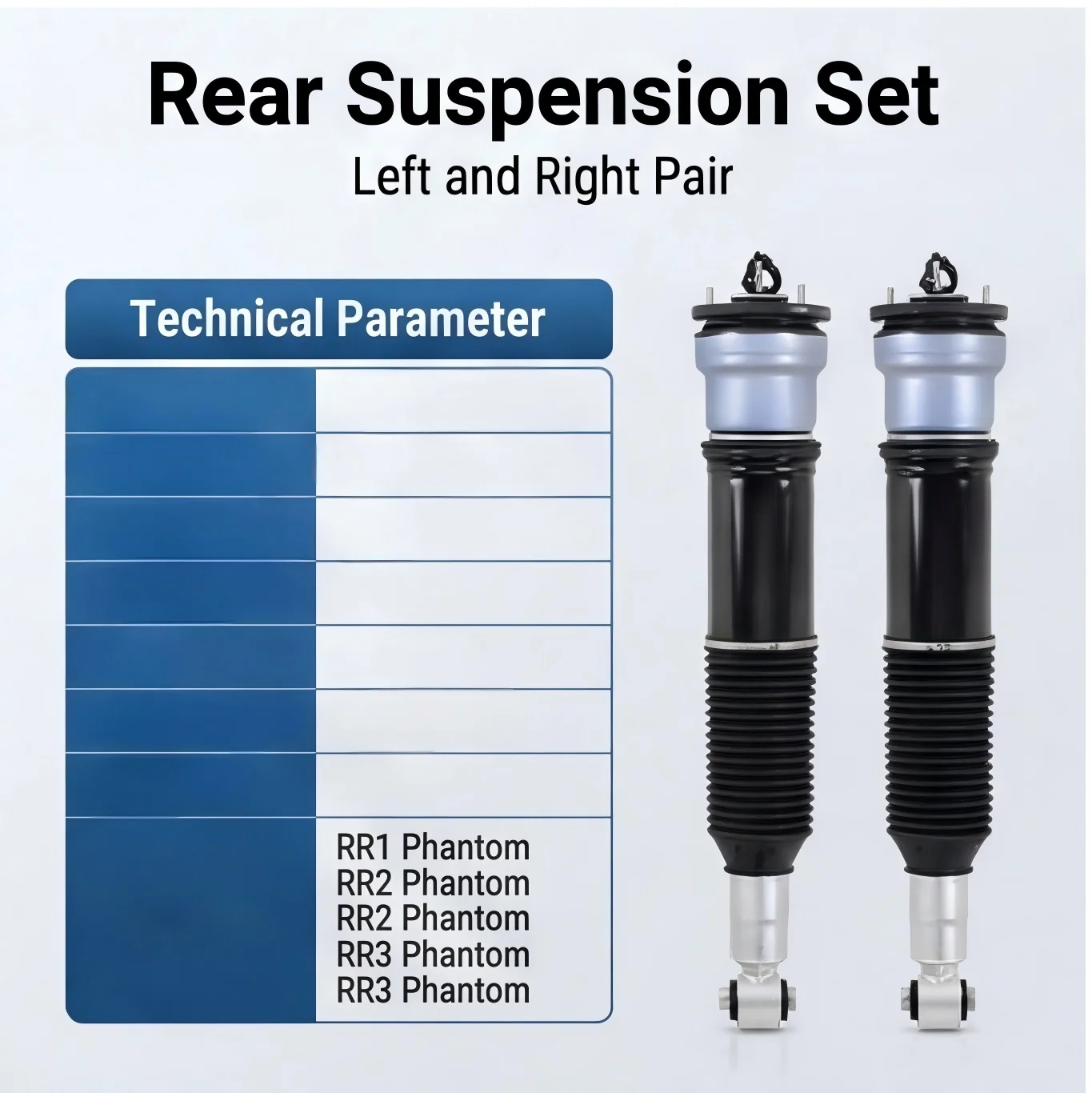 

2pcs For ROLLS ROYCE PHANTOM RR1 RR2 RR3 2003-2016 Air Suspension Shock 37106796508 37106785172 37106785171 shock absorber