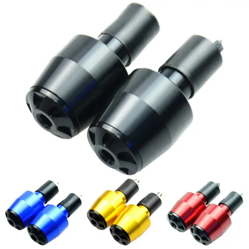 Handlebar End Caps 2pcs Aluminum Alloy Handlebar Ends Slider Caps Street Bike Bar End Grips Heavy Duty Handlebar Grips Bar End