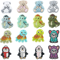 Kovict 5pcs Focus Silicone Beads Tortoise Cartoon Animal Dog Beads Jewelry Making DIY Necklace Bracelet Keychain Accessories