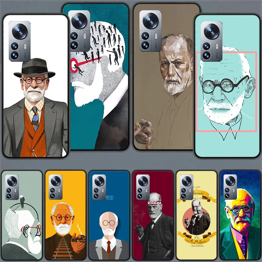 Sigmund Freud Founder of Psychoanalysis Phone Case For Xiaomi Poco X6 X5 Pro 5G X4 F4 GT X3 F6 M5 M5S M4 M3 F5 F3 F2 F1 Mi Note