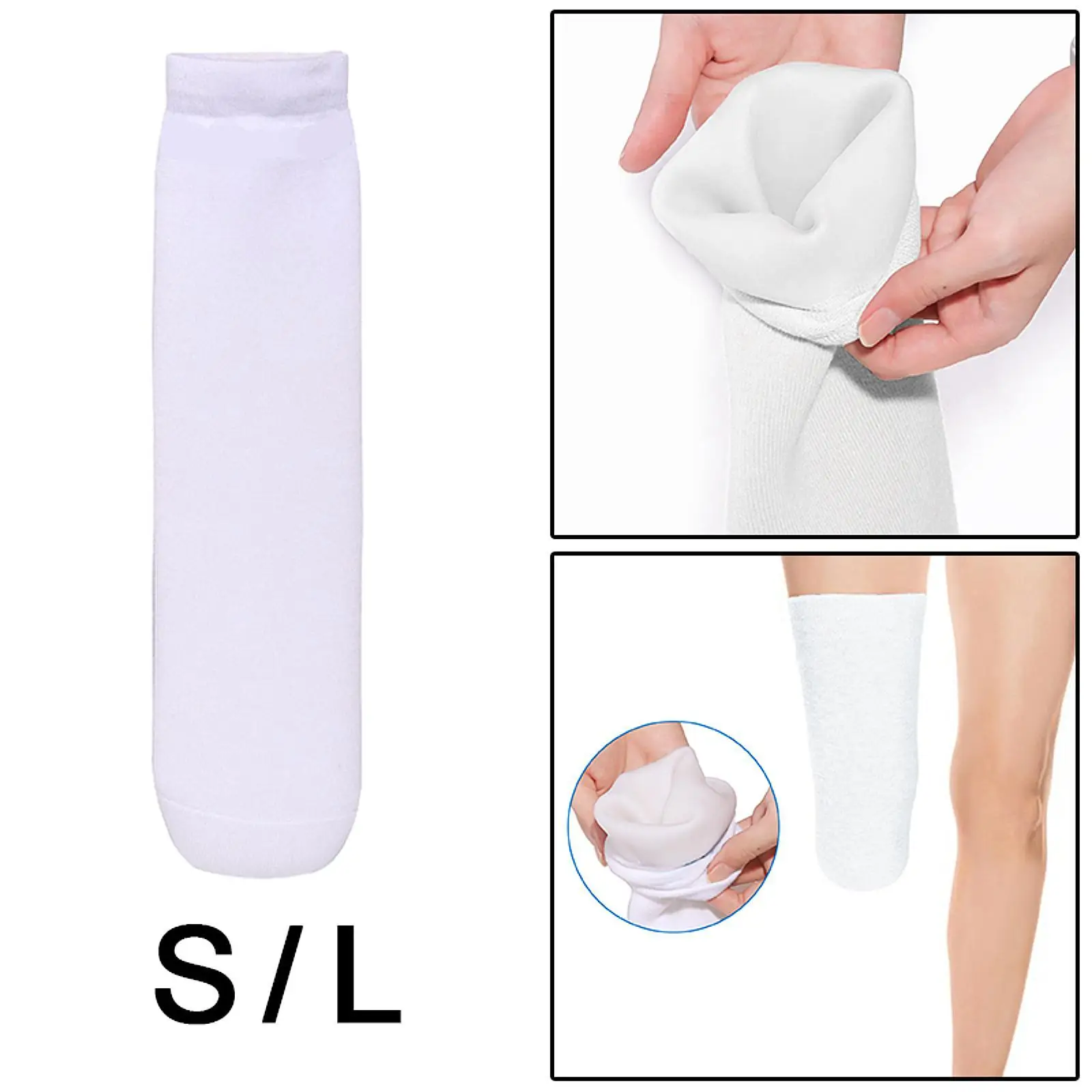 Amputee Sock for Stump Coverage, Below Knee Gel Sleeve for Calf Support