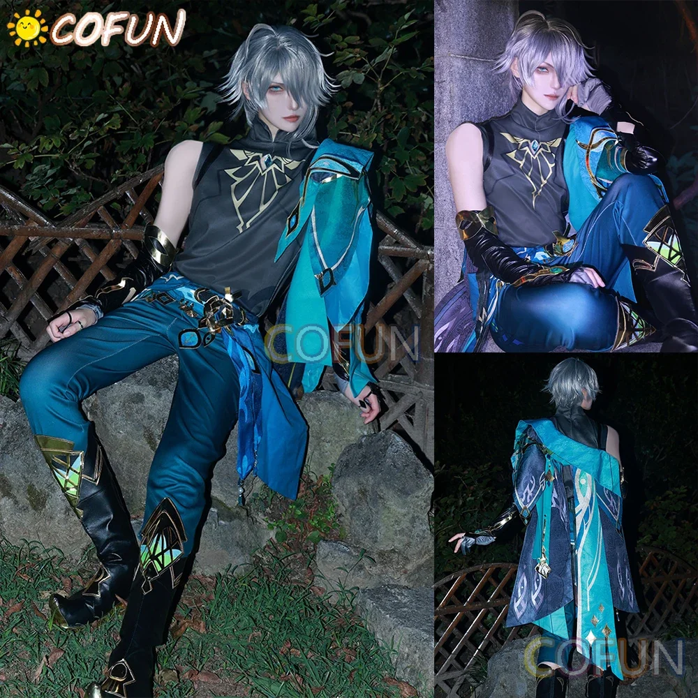 COFUN Game Genshin Impact Alhaitham Cosplay Costume Halloween Outfits Game Clothing Men Anime Clothing