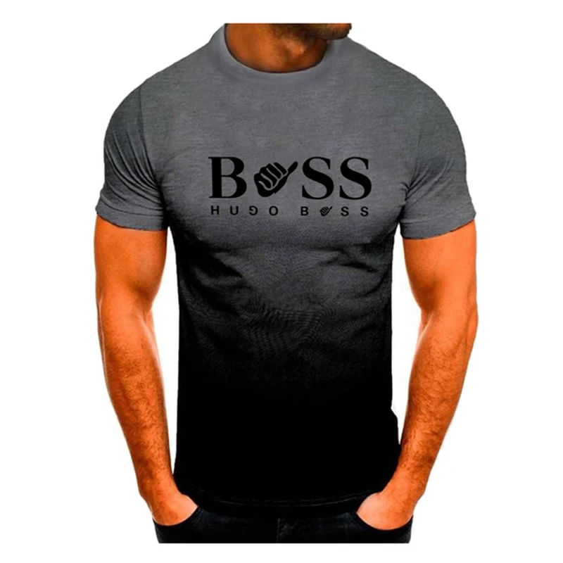 Sommer Herrenbekleidung: Trendige Sport-T-Shirts mit verschiedenen Prints, Kurzarm, schnelltrocknend, für Fitness und Freizeit – Herren-T-Shirts mit Farbverlauf – Detail 8