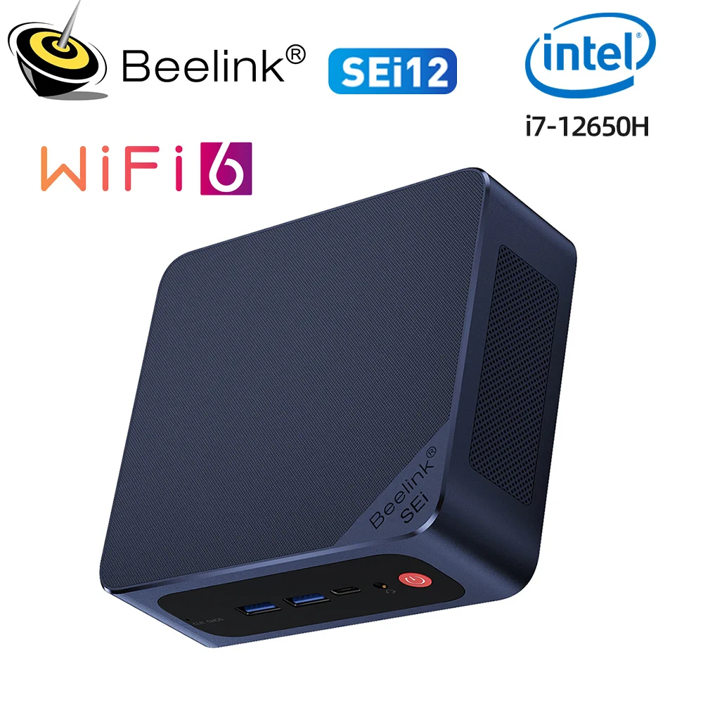 Beelink Sei คอมพิวเตอร์เดสก์ท็อป1000M, i7-12650H i5-12450H อินเทล12th 16GB DDR4 500GB Sei 12 i7 12700H NVMe SSD M