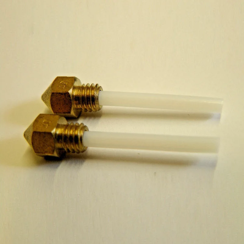 2pcs MK7/8 Brass Nozzle 0.4MM  Extruder Print Head Nozzle With Tube For 1.75MMS Ender-3 For 3D Printer Accessories