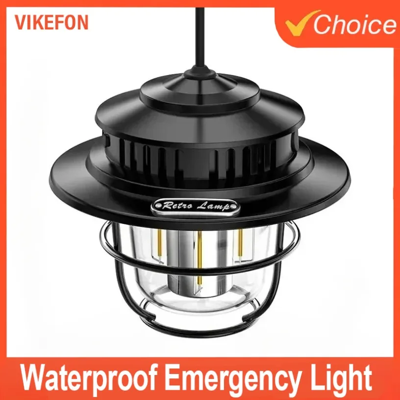 

Portable one click dimming Camping Lantern Waterproof Emergency Light Stepless Dimmable Hanging Tent Lamp for Outdoor Hiking
