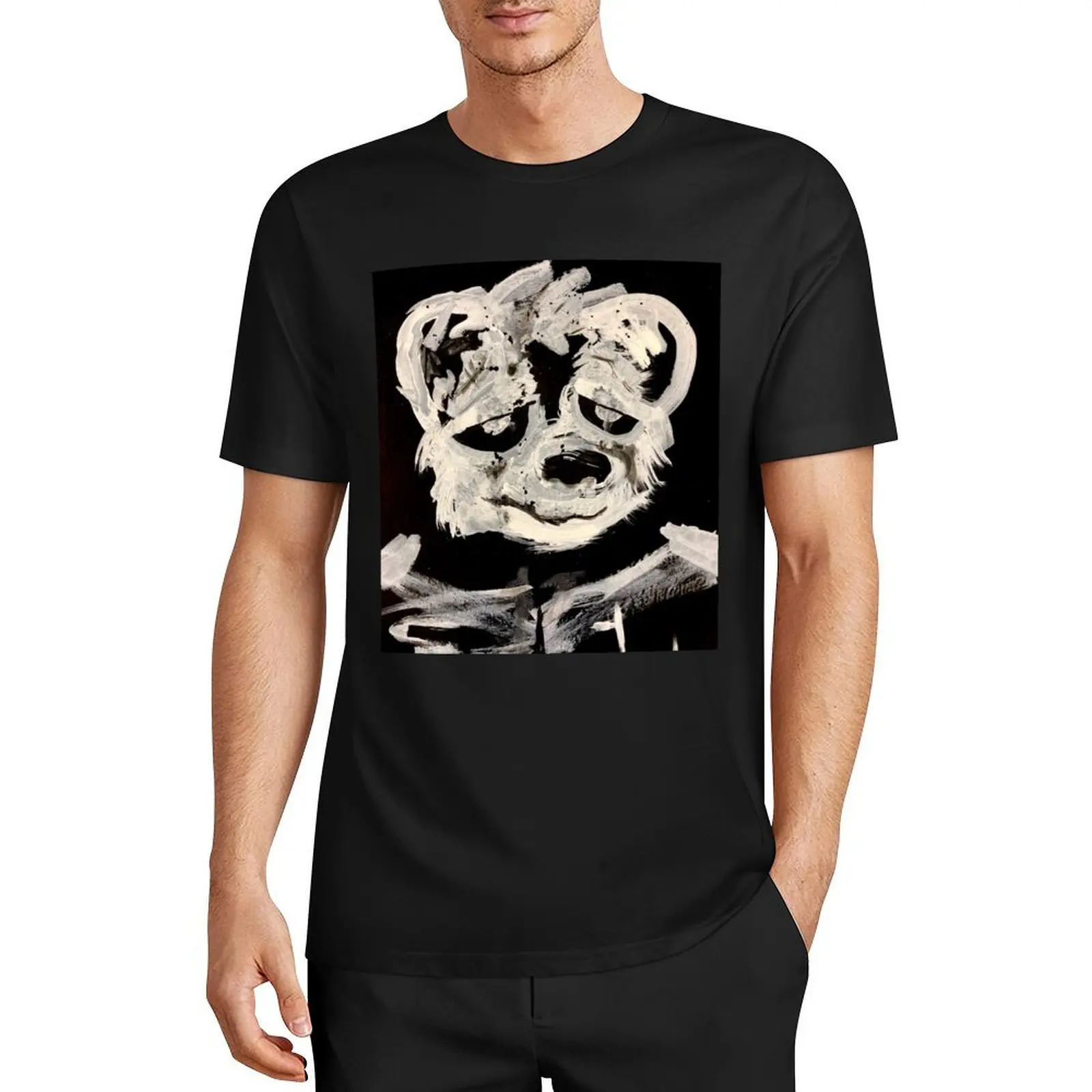 Splatter Skunk T-Shirt baggy shirts man clothes cotton graphic tees graphic t shirts funny t shirts for men