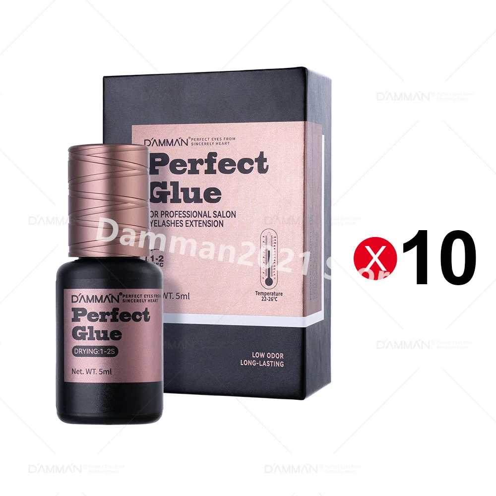 Damman Wimpernkleber, professioneller Wimpernkleber für Wimpernverlängerung, schnell trocknender Wimpernverlängerungskleber, Flase Wimpernzubehör