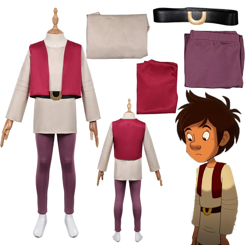 リトルナイトトレーンコスプレファンタジー男の子服トップパンツパーティー変装衣装スーツ男の子ロールプレイハロウィンコスチュームカーニバル