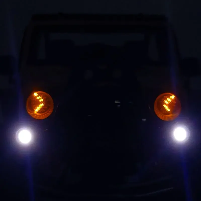 Faros direccionales de cuerpo LED versión inteligente para coche teledirigido 1/10 Axial SCX10 III, accesorios de modificación de tercera generación