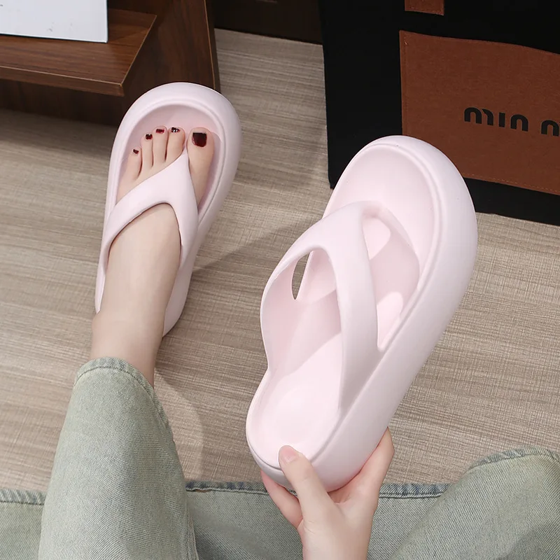 

Women Flip Flops 2026 Spring Summer 7cm Thick Sole Slippers New Women EVA Flip Flops Non-slip Indoor Outdoor Beach Sandals