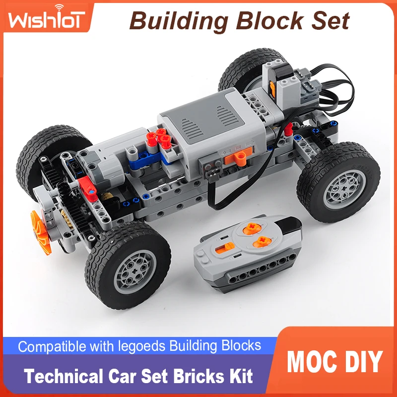 

4WD Автомобиль с дистанционным управлением MOC Power Building Наборы кирпичей DIY Игрушки Запчасти для детей Поезд Мотор ИК-приемник дистанционного управления Батарейный ящик