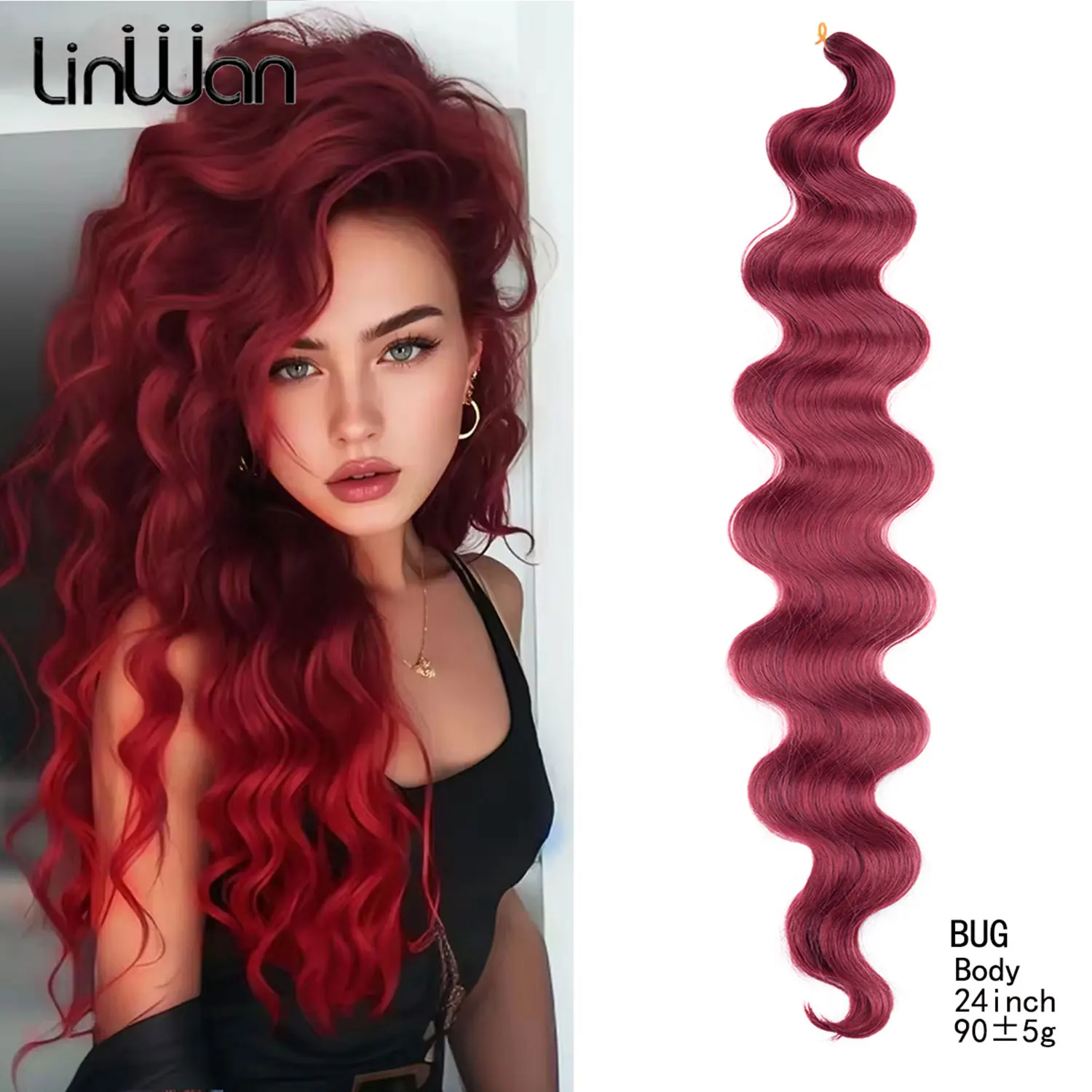 

Синтетические 24-дюймовые волосы Анны, свободные, глубокие волны, плетение волос, наращивание волос, водная волна, коса, круэлла, розовый твист, вязанные крючком, вьющиеся волосы