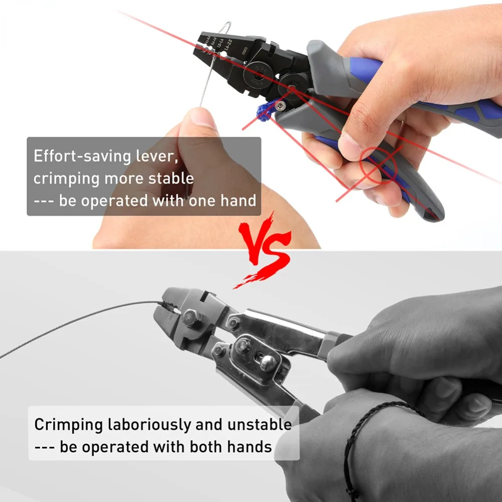 Портативные рыболовные обжимные плоскогубцы 0,1-2 мм, высокоуглеродистые обжимные ножницы, Рыболовный инструмент, многофункциональный резак, стальной трос