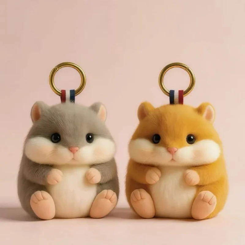 

Hamster Doll Pendant Bag Pendant Plush Doll Couple Keychain Backpack Birthday Holiday Gift
