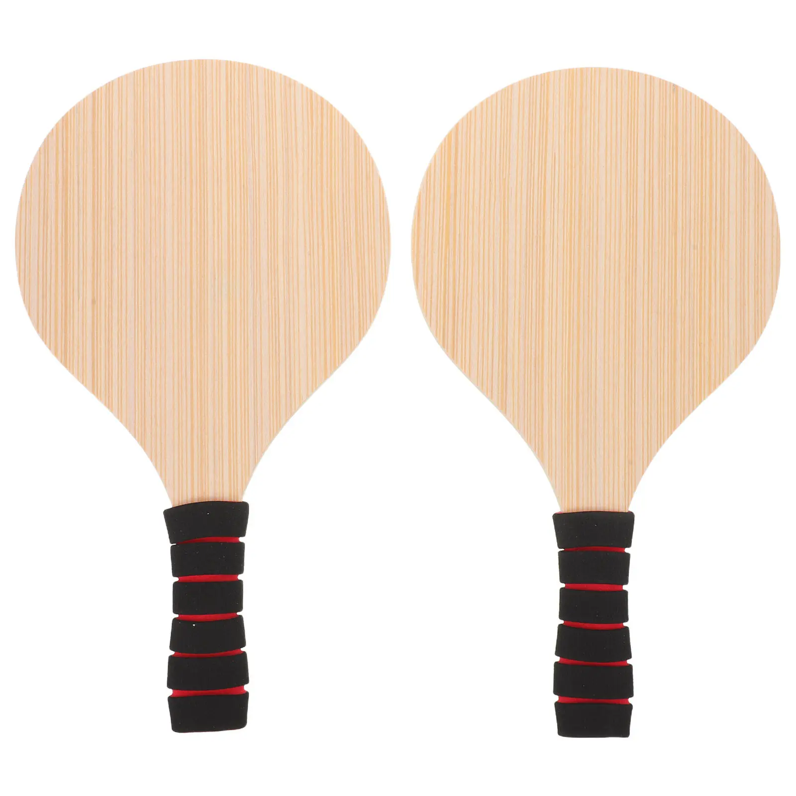 

2Pcs Wooden Pickleball Paddles Beach Sports Gear Lightweight with Cushion Grip Portable for Outdoor Fun Beginner to Advanced