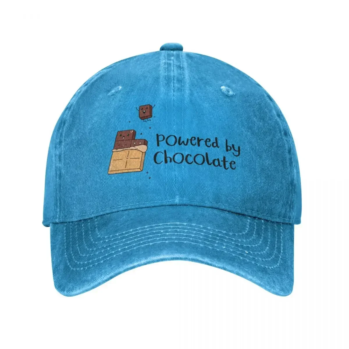Powered By Chocolate Kawaii Design Baseball Cap Brand Man Caps Hiking Hat Women'S Beach Outlet Men'S
