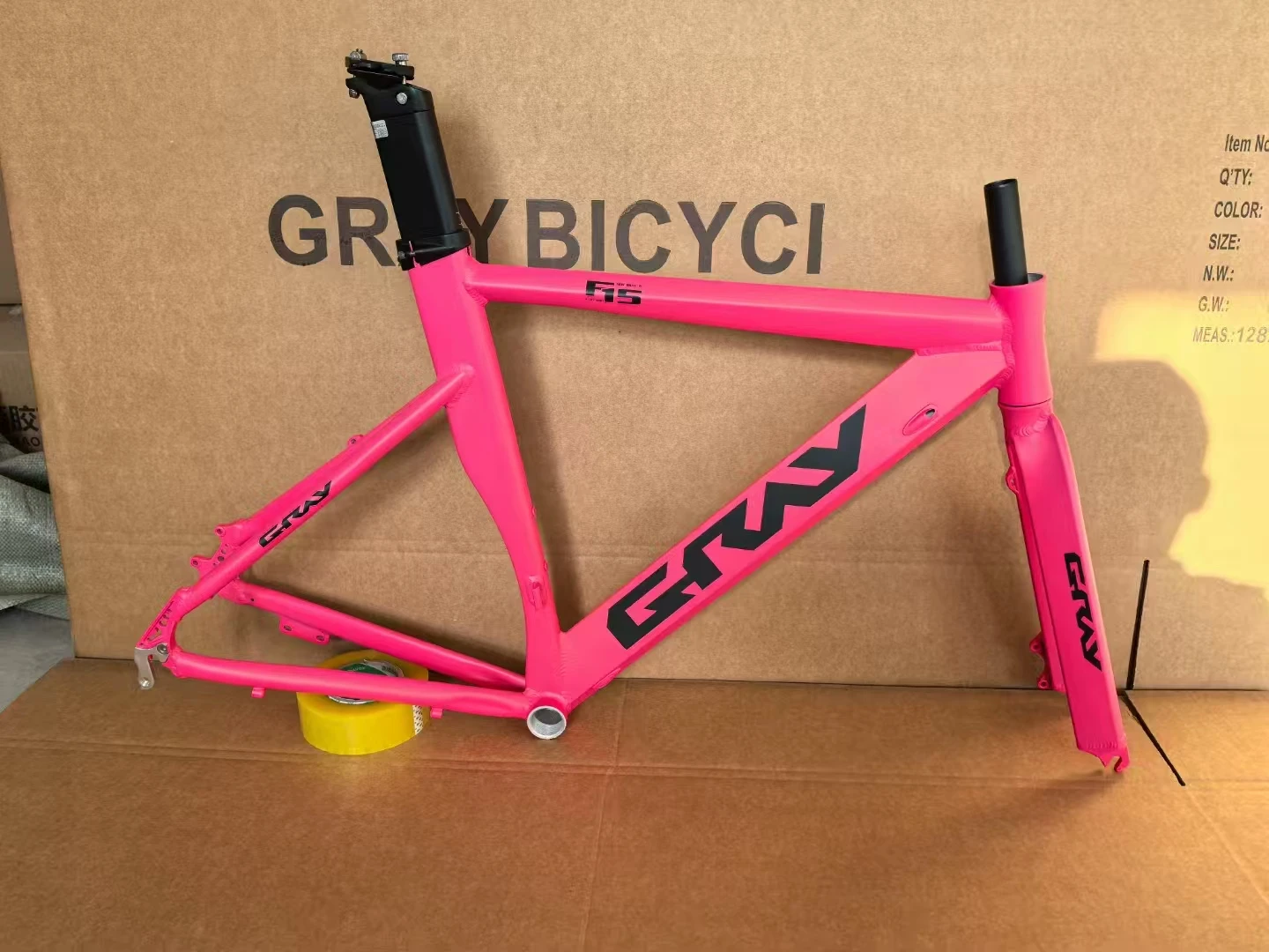 Gray F15 Road Bike Frame Aluminum Alloy Road Bicycle Frames Disc