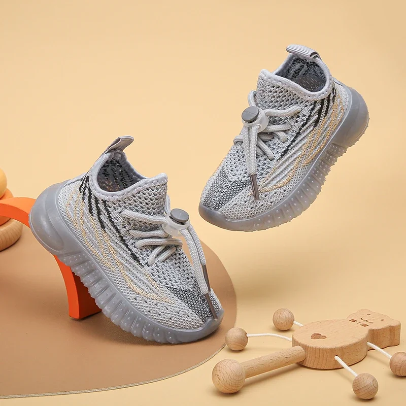 Leichte Kokosnuss-Schuhe für Jungen und Mädchen, Kinder-Sneaker für Frühling und Herbst, Weiche Atmungsaktive Laufschuhe, Gestrickte Mesh-Sportschuhe für Kleinkinder und Teenager – Detail 10