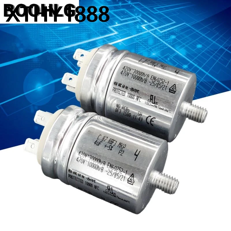 

1 шт. C.87.8BF3 MKP420V 4uF 420VAC 470V Конденсатор для запуска двигателя вентилятора
