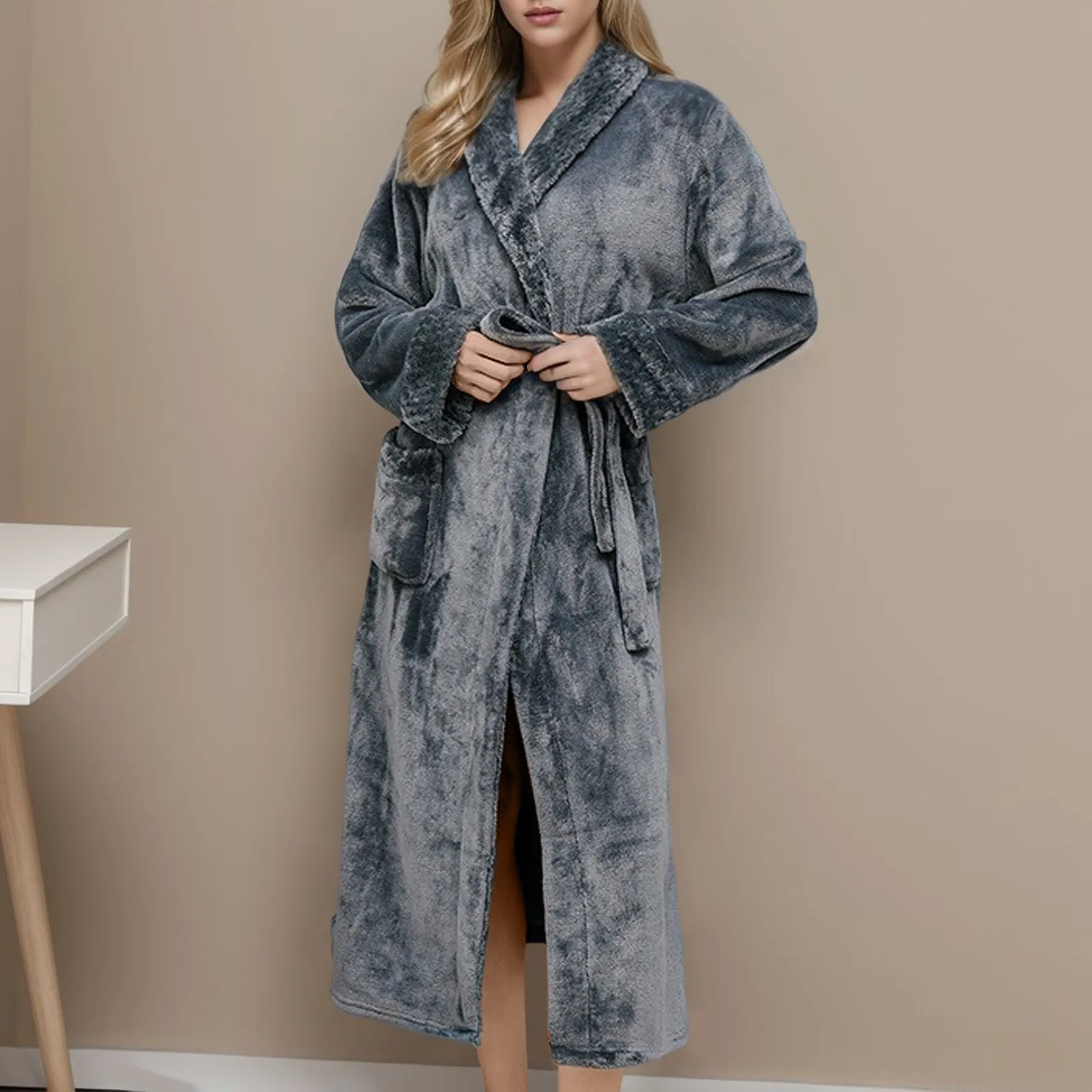 Peignoir en peluche doux et chaud pour hommes, ensembles de pyjamas au glouton, vêtements de maison confortables, vêtements de nuit pour la famille, automne, hiver