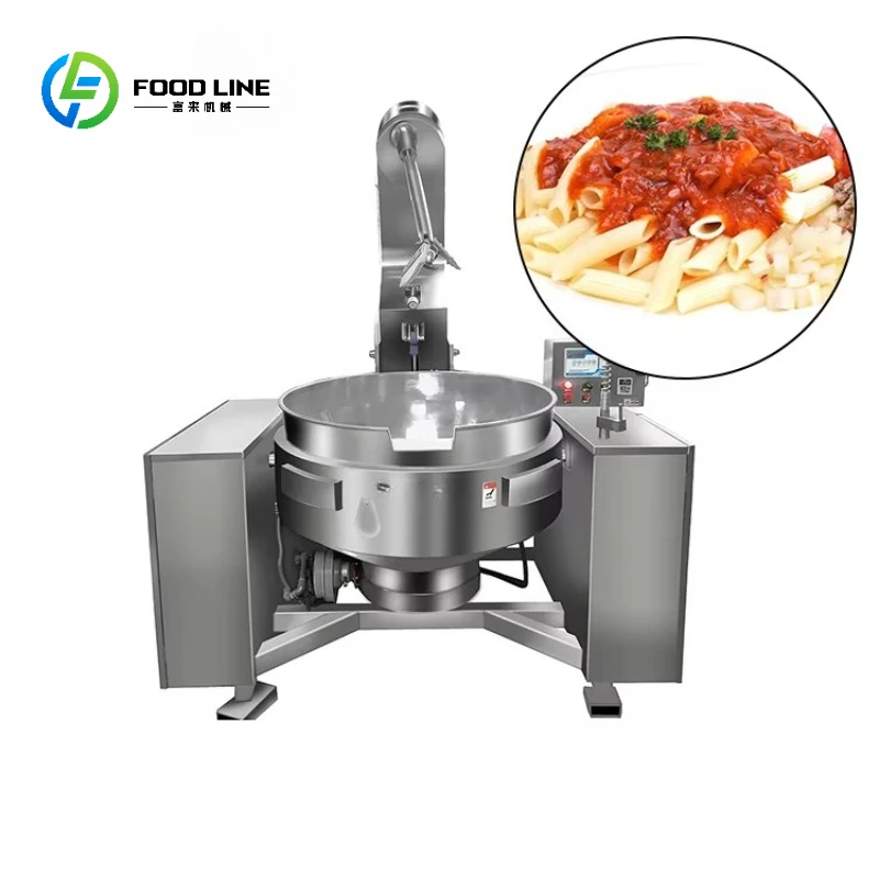 Industrial Electric Tilting Automatic Planetary Cooker Self Stirring Gas Cooking Pot with Mixer Customized
