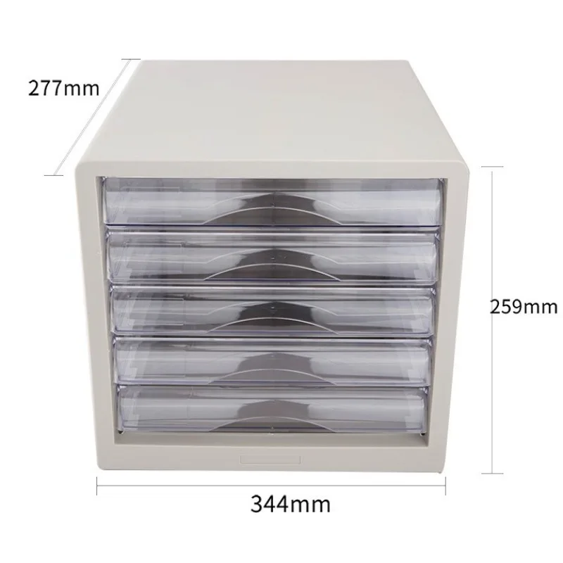 Desktop Office File Box File Cabinet A4 Drawer Style Five Layer Plastic Desktop Storage and Organizing Cabinet