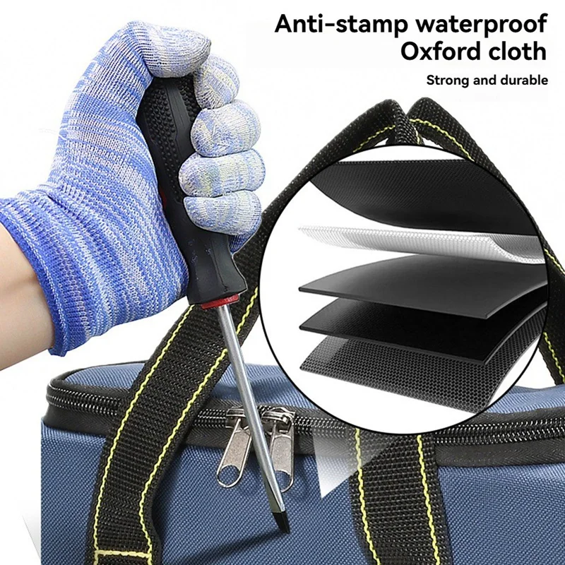 Oxford Cloth Tool Bag Professional Electrician Waterproof Working Multifunction Organizing Storage Tool Bag
