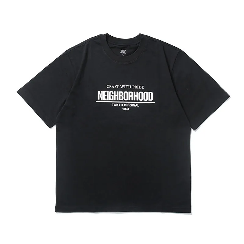 

Japan NEIGHBORHOOD Tee SS-1 Printed Tees Men's and Women's Loose Casual Short Sleeved T-shirt